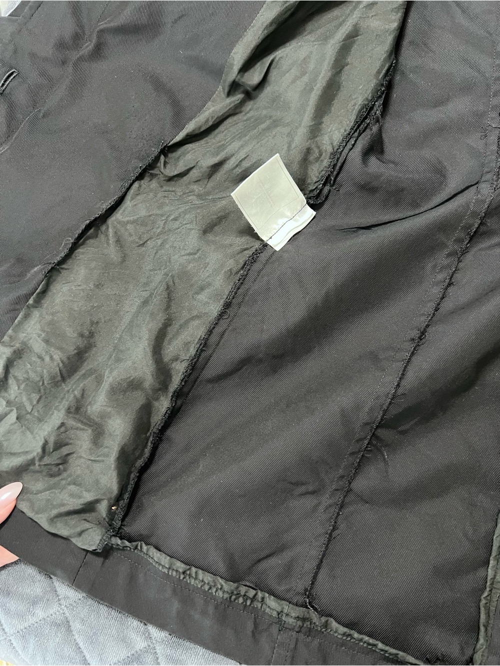 Chanel Jacket Women's Size 4 Vintage Nylon Trench Coat Style Button Front C3 - Picture 14 of 16